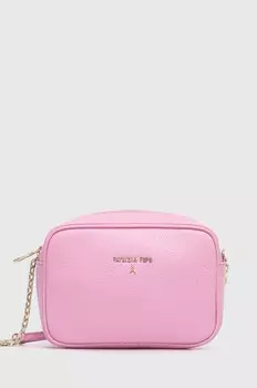 Кожаная сумка Patrizia Pepe, розовый