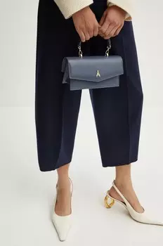 Кожаная сумка Patrizia Pepe, синий