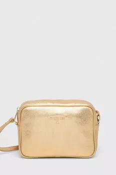 Кожаная сумка Patrizia Pepe, золотой