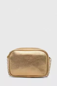 Кожаная сумка Patrizia Pepe, золотой