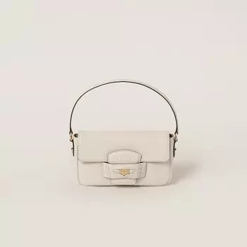 Кожаная сумка Penny Miu Miu, белый