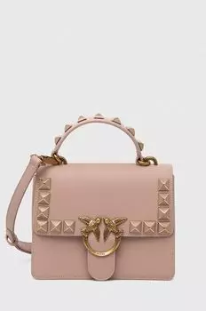 Кожаная сумка Pinko, бежевый