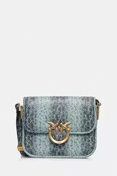 Кожаная сумка Pinko, бирюзовый