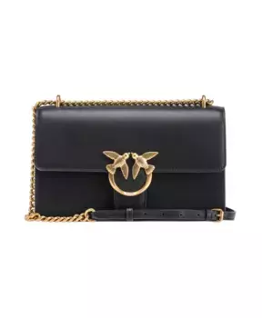 Кожаная сумка Pinko, черный