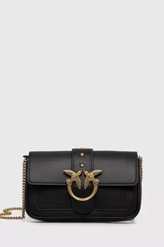Кожаная сумка Pinko, черный
