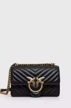 Кожаная сумка Pinko, черный