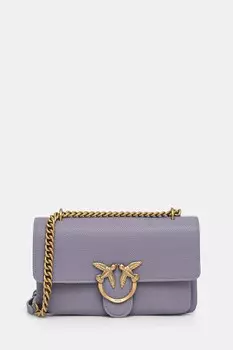 Кожаная сумка Pinko, фиолетовый