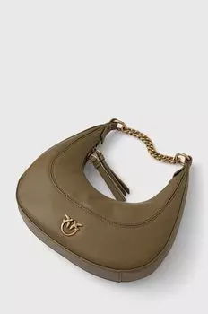 Кожаная сумка Pinko, коричневый