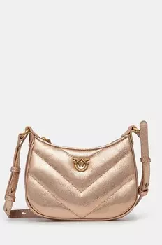 Кожаная сумка Pinko, розовый