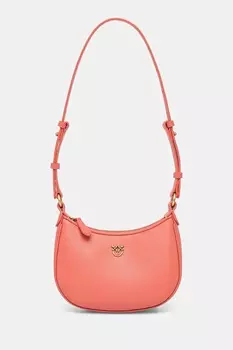 Кожаная сумка Pinko, розовый