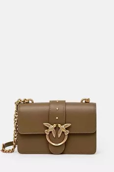 Кожаная сумка Pinko, зеленый