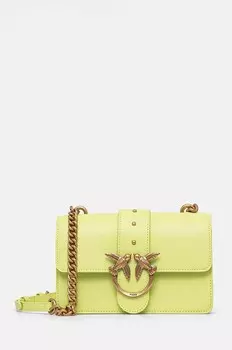 Кожаная сумка Pinko, зеленый