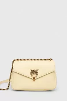 Кожаная сумка Pinko, желтый