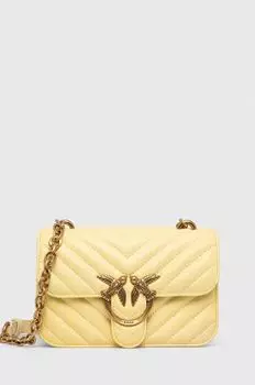 Кожаная сумка Pinko, желтый