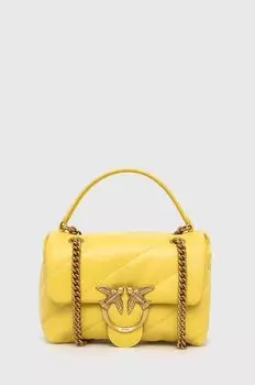 Кожаная сумка Pinko, желтый