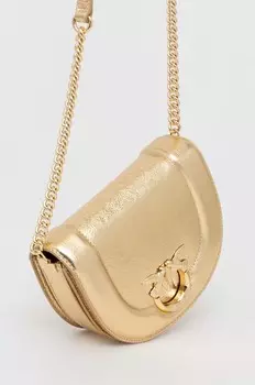 Кожаная сумка Pinko, золотой