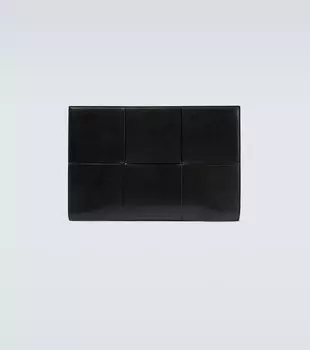 Кожаная сумка-портфель Arco Intreccio Bottega Veneta, черный