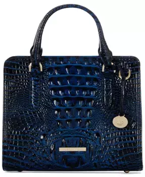 Кожаная сумка-портфель Cami Melbourne Brahmin, синий