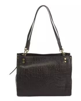 Кожаная сумка-портфель Lenox с тройным входом American Leather Co., черный