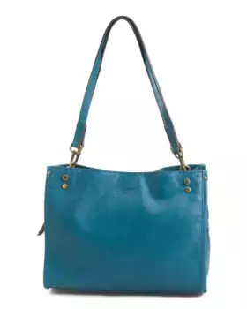 Кожаная сумка-портфель Lenox с тройным входом American Leather Co., цвет Deep Lake