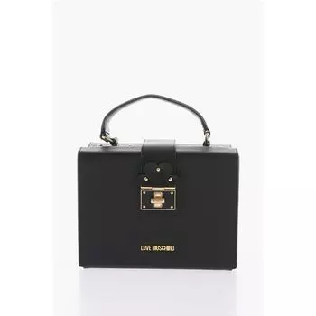 Кожаная сумка-портфель LOVE с поворотным замком Moschino, Black
