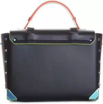 Кожаная сумка-портфель Michael Kors Manhattan средней контрастной отделки