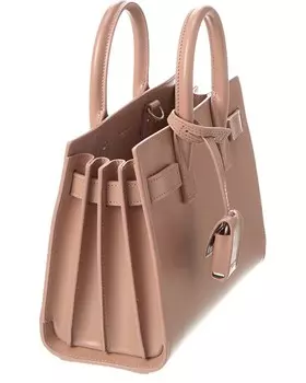 Кожаная сумка-портфель Saint Laurent Nano Sac De Jour, розовый