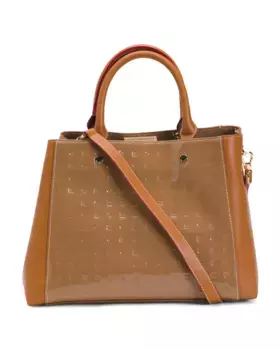 Кожаная сумка-портфель Scuro с тремя отделениями Made In Italy Arcadia, темно-бежевый