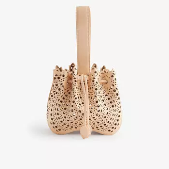 Кожаная сумка rose marie с верхней ручкой Alaia, цвет peche