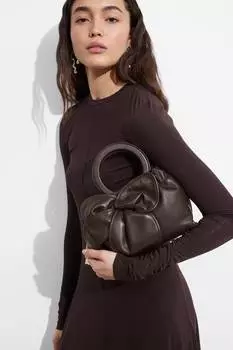 Кожаная сумка с цветочной аппликацией & Other Stories, красный