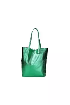 Кожаная сумка с карманом на молнии Gave Lux, зеленый