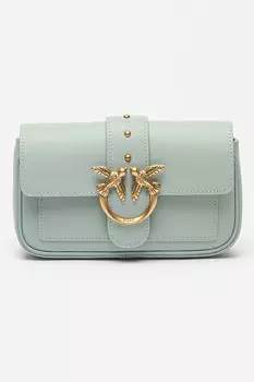 Кожаная сумка с клапаном Love One Pinko, синий