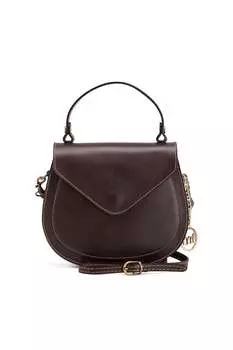 Кожаная сумка с клапаном Mia Tomazzi, коричневый