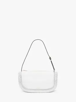 Кожаная сумка с кристаллами JW Anderson, белый