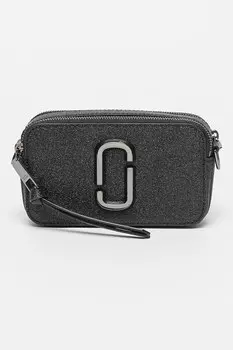 Кожаная сумка с металлическим блеском Marc Jacobs, черный