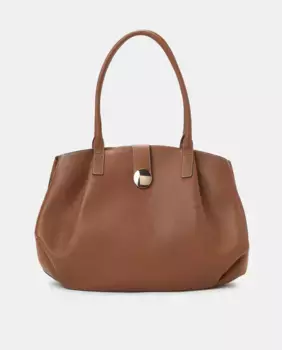 Кожаная сумка с металлическим клапаном в виде сферы Latouche, коричневый