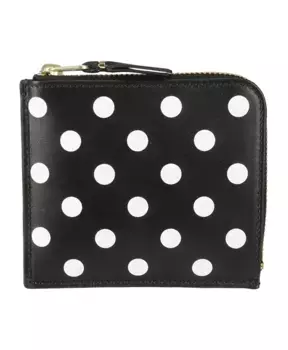 Кожаная сумка с принтом в горошек Comme Des Garons, черный