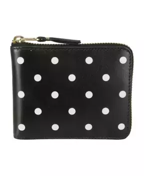 Кожаная сумка с принтом в горошек Comme Des Garons, черный