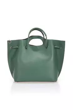 Кожаная сумка с регулируемым съемным ремнем через плечо Massimo Castelli, зеленый