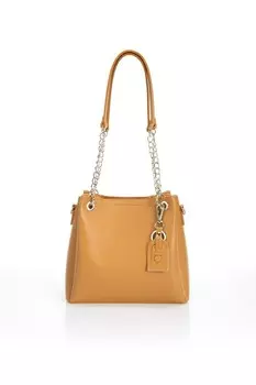 Кожаная сумка с ручками-цепочками Massimo Castelli, оранжевый