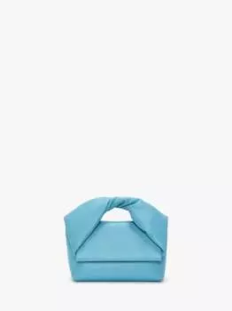 Кожаная сумка с ручкой JW Anderson, бирюзовый