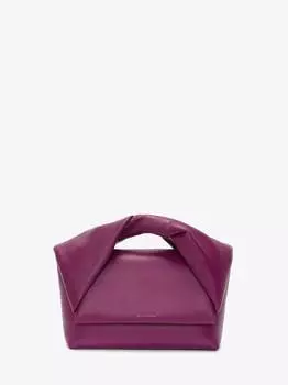 Кожаная сумка с ручкой JW Anderson, фиолетовый