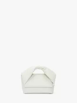 Кожаная сумка с ручкой JW Anderson, кремовый