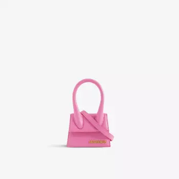 Кожаная сумка с ручкой вверху Le Chiquito Jacquemus, розовый