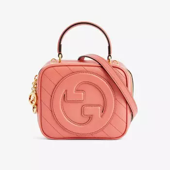 Кожаная сумка с верхней ручкой Blondie Gucci, цвет gorgeus grace