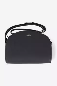 Кожаная сумка Sac Demi-lune A.P.C., черный
