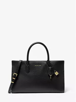 Кожаная сумка Scarlett Medium Michael Kors, черный
