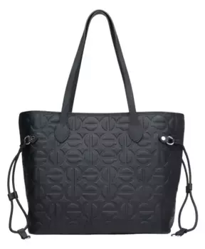 Кожаная сумка шопер Estro, черный