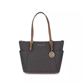 Кожаная сумка-шопер из комплекта Jet Set Michael Kors, коричневый