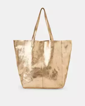 Кожаная сумка-шопер Tintoretto, золотой